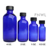 1 oz. Cobalt Boston Round Bottle with Cap 1 oz. Cobalt Boston Round Bottle with Cap
